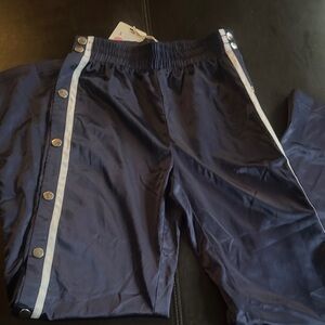 NEW w Tag Navy Kids Track Pants with Side Snaps size sm break away pants